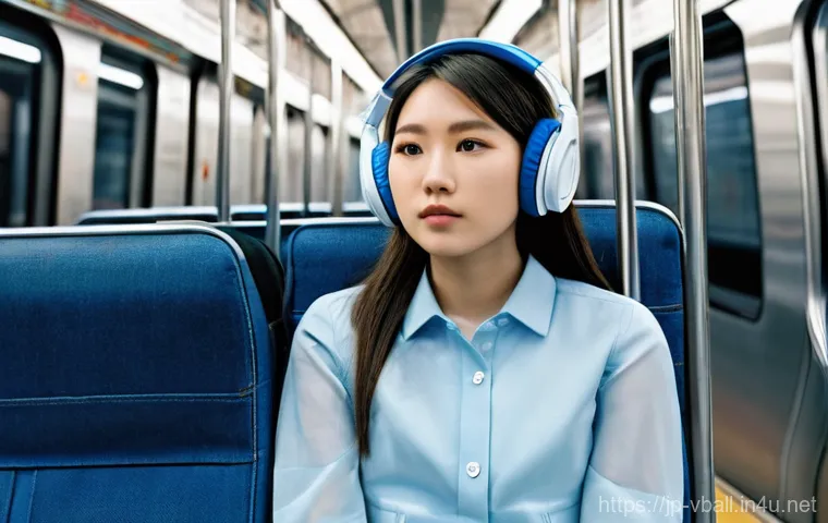 배구 관련 팟캐스트 - **Prompt:** "A young Japanese woman in her early 20s is sitting comfortably on a modern, clean subwa...