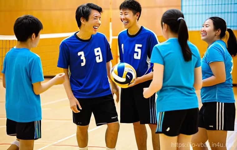 배구 대회의 성장 - **Prompt 2: Modern Volleyball Training with AI and Tech**
    A sleek, futuristic, and well-lit high...