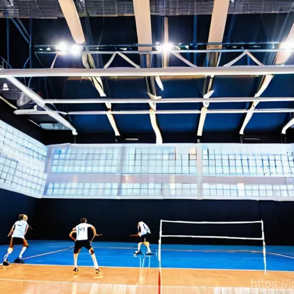 배구 경기를 위한 최적의 장소 - **Prompt 1: "The Pinnacle of Smart Volleyball Courts"**
    A vibrant, high-angle shot capturing a m...