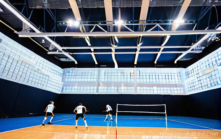 배구 경기를 위한 최적의 장소 - **Prompt 1: "The Pinnacle of Smart Volleyball Courts"**
    A vibrant, high-angle shot capturing a m...