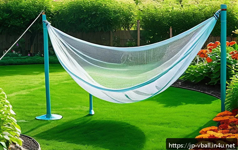 배구 네트 브랜드 비교 - A detailed outdoor garden scene showcasing a fine-mesh polyester bug net stretched around a vibrant ...